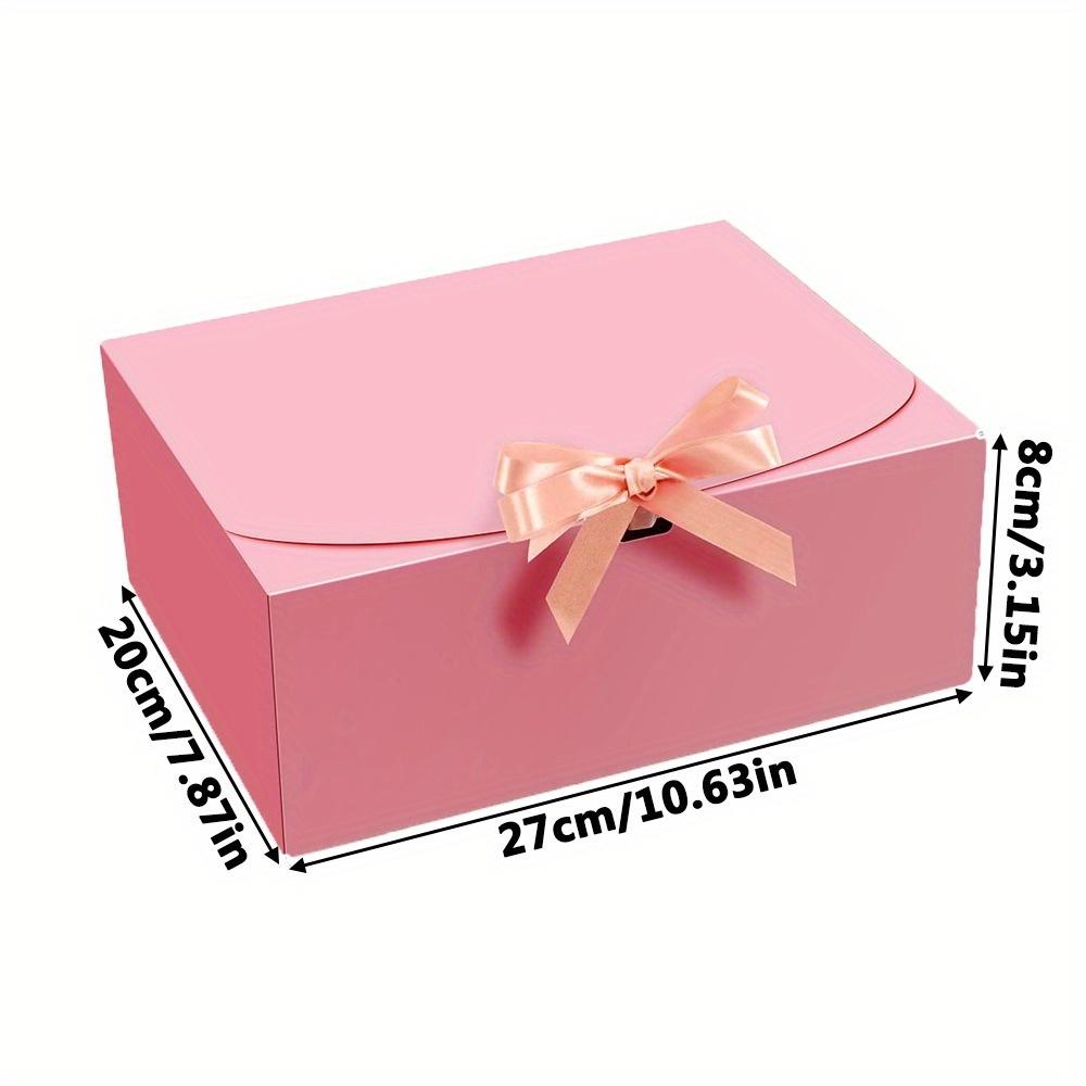 8pcs Pink Kraft Paper Gift Boxes with Lids Large Bridesmaid Proposal & Wedding Favor Boxes with Ribbon Perfect for Birthdays Christmas Parties