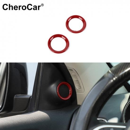 Car Front Dash Board Speaker Decor Cover Ring Trim Bezel For Dodge Durango 2011+