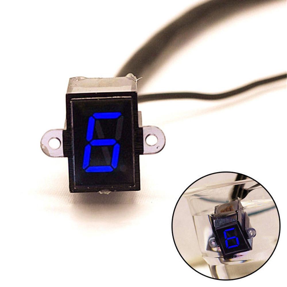 High Quality LED Blue Gear Indicator for Motorcycle Motorcycle Shift Clutch Lever Gauge Blue LED Display 0 6 Speed