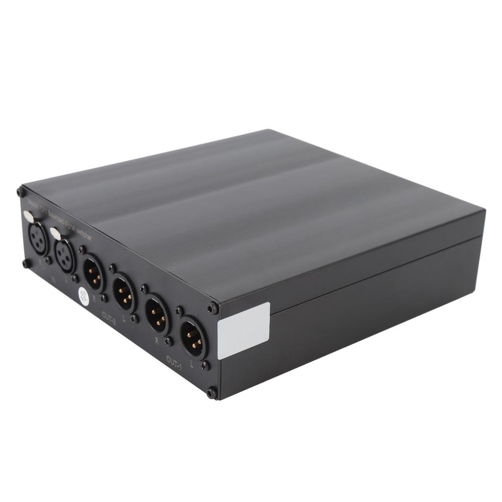Sound Source Signal Switch Box 1 in 2 Out HiFi XLR Signal Lossless Transmission Impact Proof Sound Splitter Box