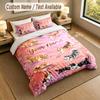 Dog Theme Personalized 3Pcs Bedding Set Custom Text & Name 1 Sheet 2 Pillowcases Household Bedding 1pc