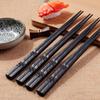 Hexagonal Japanese Alloy Chopsticks Set for Sushi and Cuisine