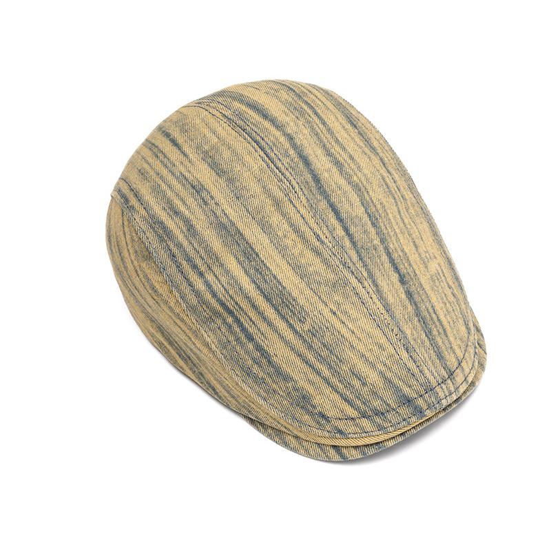 Denim Forward Cap Men Retro Beret Print Painter Cap
