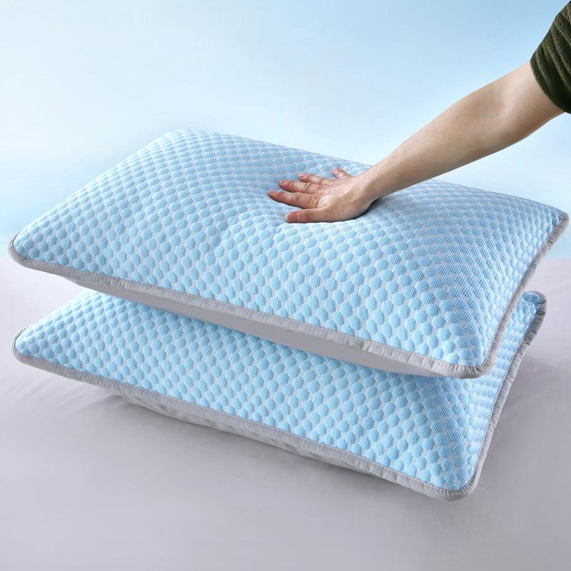 Summer Ice Silk Pillowcase – Cool, Washable, Solid Color Design