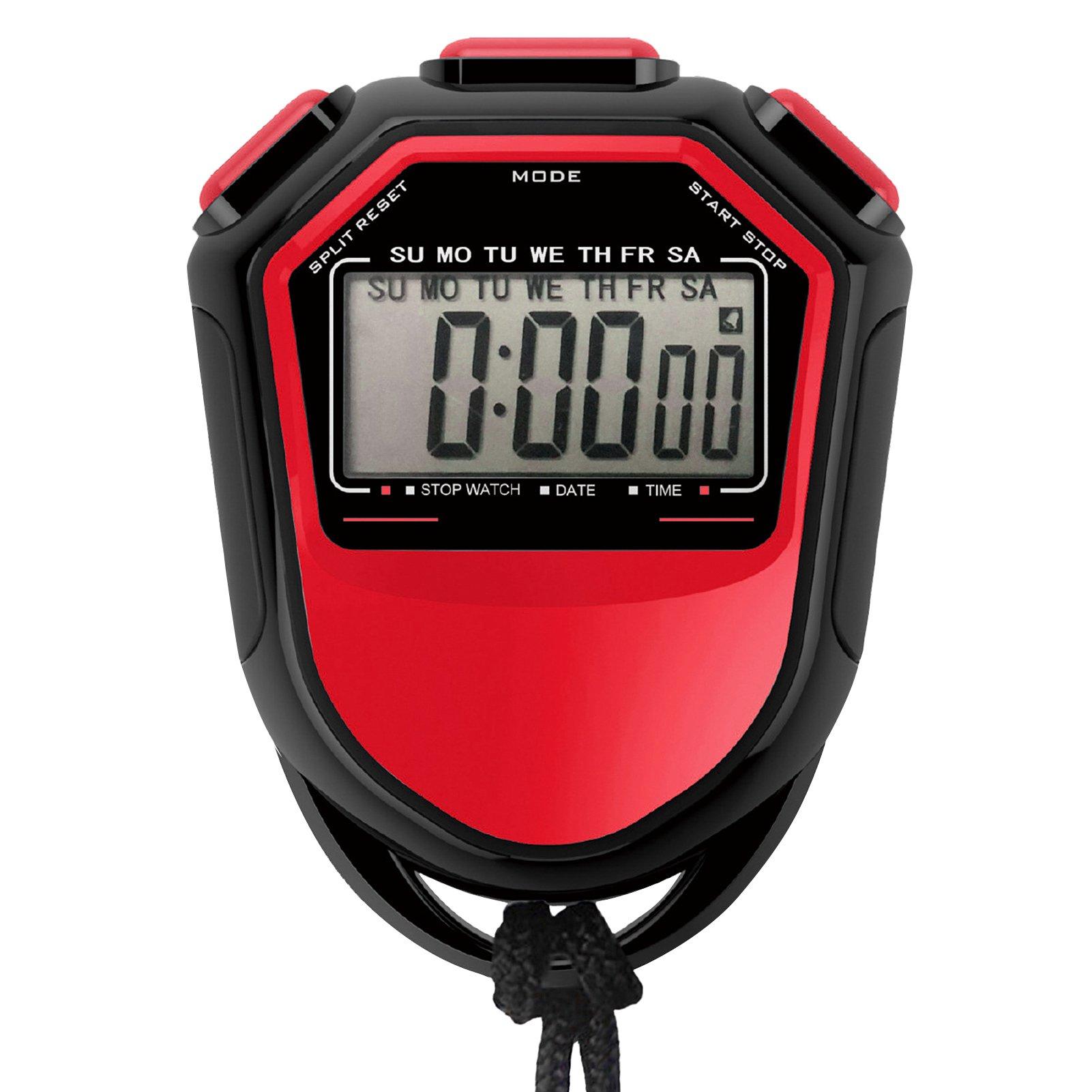 Waterproof Stopwatch Digital Handheld LCD Timer