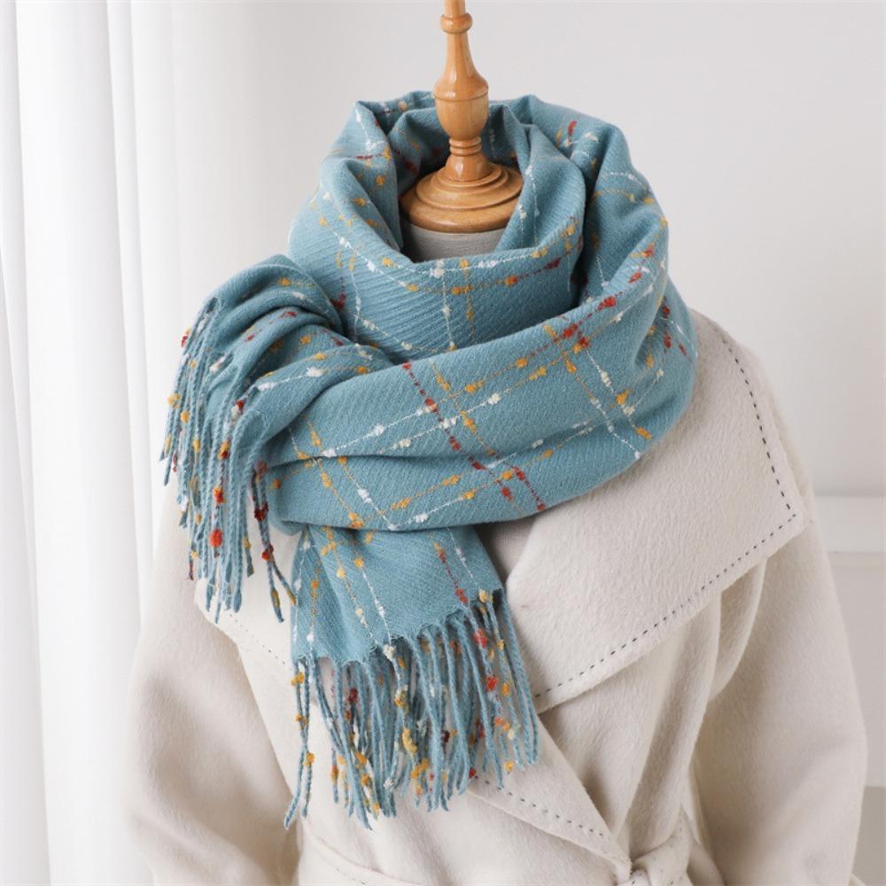 

Imitation Cashmere Lady Shawls Thicken Tassel Scarf Soft Neck Warmer Winter