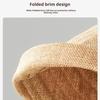 1pc Women's Linen Wide Brim Sunshade Bucket Cap,Breathable Outdoor BeachTravel Elegant Style Summer Season Fashion Accessory