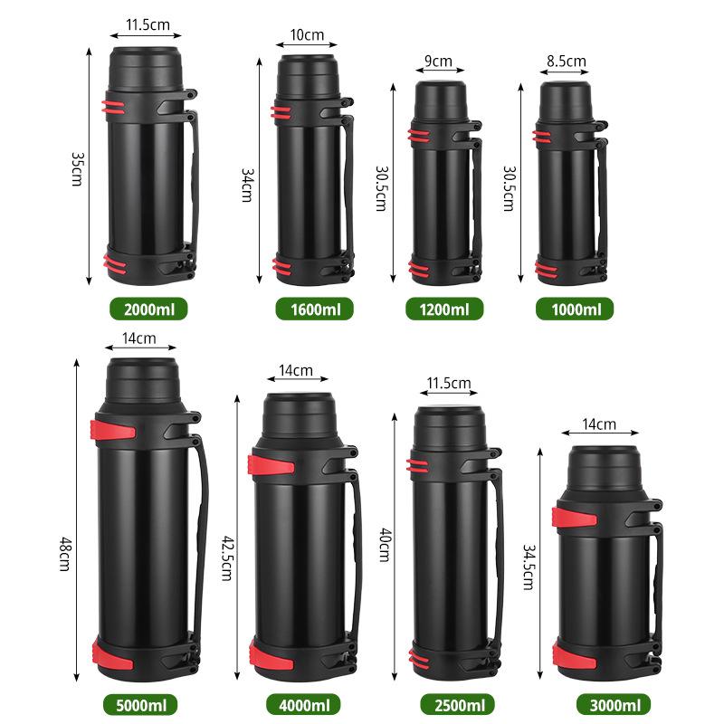 Hervidor de Viaje Aislado de Acero Inoxidable 304 - Botella de Agua Portátil de Gran Capacidad para Acampada al Aire Libre.