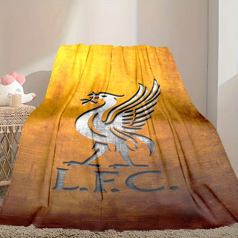 1pc Comfortable Home Print Throw Blanket, Liverpool FC Blanket For Bed and Sofa Use, Special Present For Family