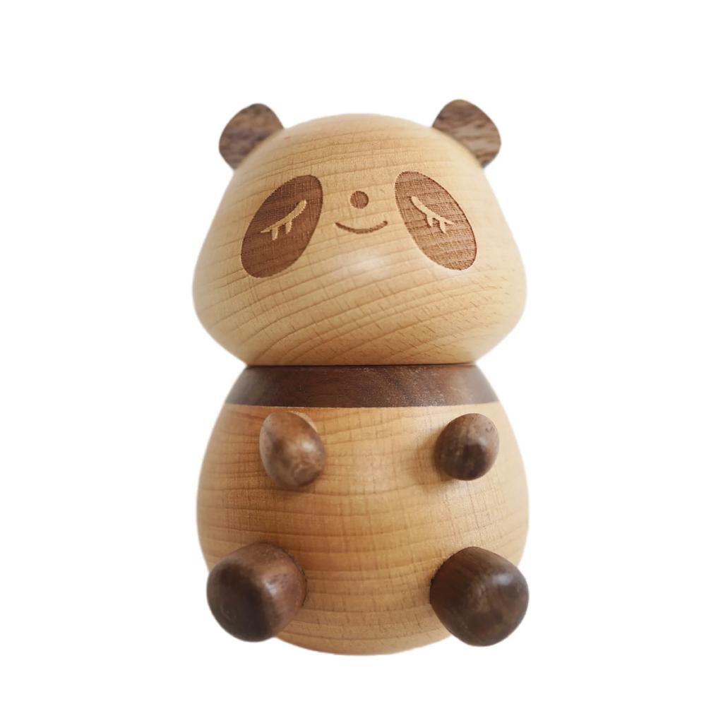 Cute Cartoon Giant Panda Wooden Toothpick Barrel B&B Toothpick Jar Wooden Toothpick Barrel Storage Toothpick Box Ornaments