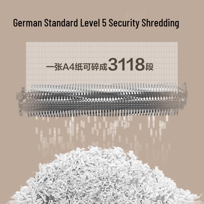 Deli 9904 Level 5 High-Security Paper Shredder CN plug (adapter included)