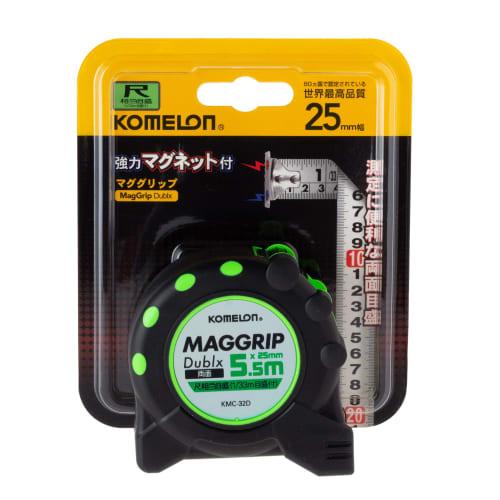 Komelon Mag Grip Double-Sided Scale 25/5.5m