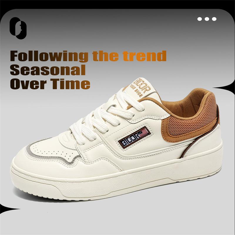 

Men s shoes spring board shoes boys little white shoes simple versatile sports shoes niche Hong Kong style shoes men s shoes 1216 44 коричневий