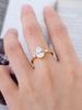 Bague Goutte en Argent S925 7*10mm Moissanite 2CT, Une Belle Pièce de Joaillerie, Tendance et Exquise, Convient pour Offrir