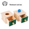 Montessori Wooden Coin Box with Balls and Drawer - Educational Toy for Young Children