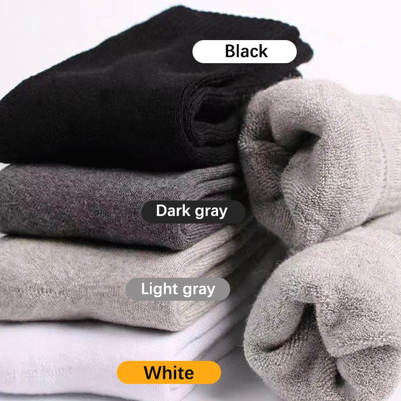 

1 пара зимних теплых повседневных женских носков с теплой средней трубкой и ворсовой петлей чёрный