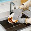 Rust Removal Cleaning Gloves Kitchen Insulation Gloves Steel Wire Dishwashing Cleaning Cloth Waterproof Pot Cleaning Gloves