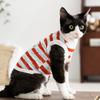 Spring and Summer Cat Striped Two-legged Suspender Skirt Hairless Cat Vest Couple Cat Skirt Pet Clothing Cat Clothing