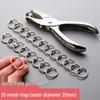 100 Loose Leaf Binder Rings and Hole Puncher Binding Tool Set