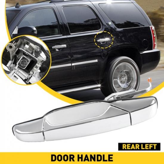 

Exterior Outside Chrome Handle Door Rear Left Side Driver Fit Sierra Silverado