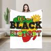 Black History Flannel Blankets  Custom Throw Blankets for Home 125*100cm Plush Thin Quilt