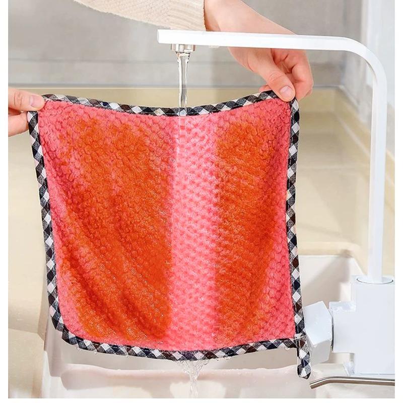 4 ks kuchyňská utěrka na nádobí utěrka na nádobí kuchyňská utěrka nepřilnavý olej zahuštěná utěrka na čištění stolu savá drátěnka