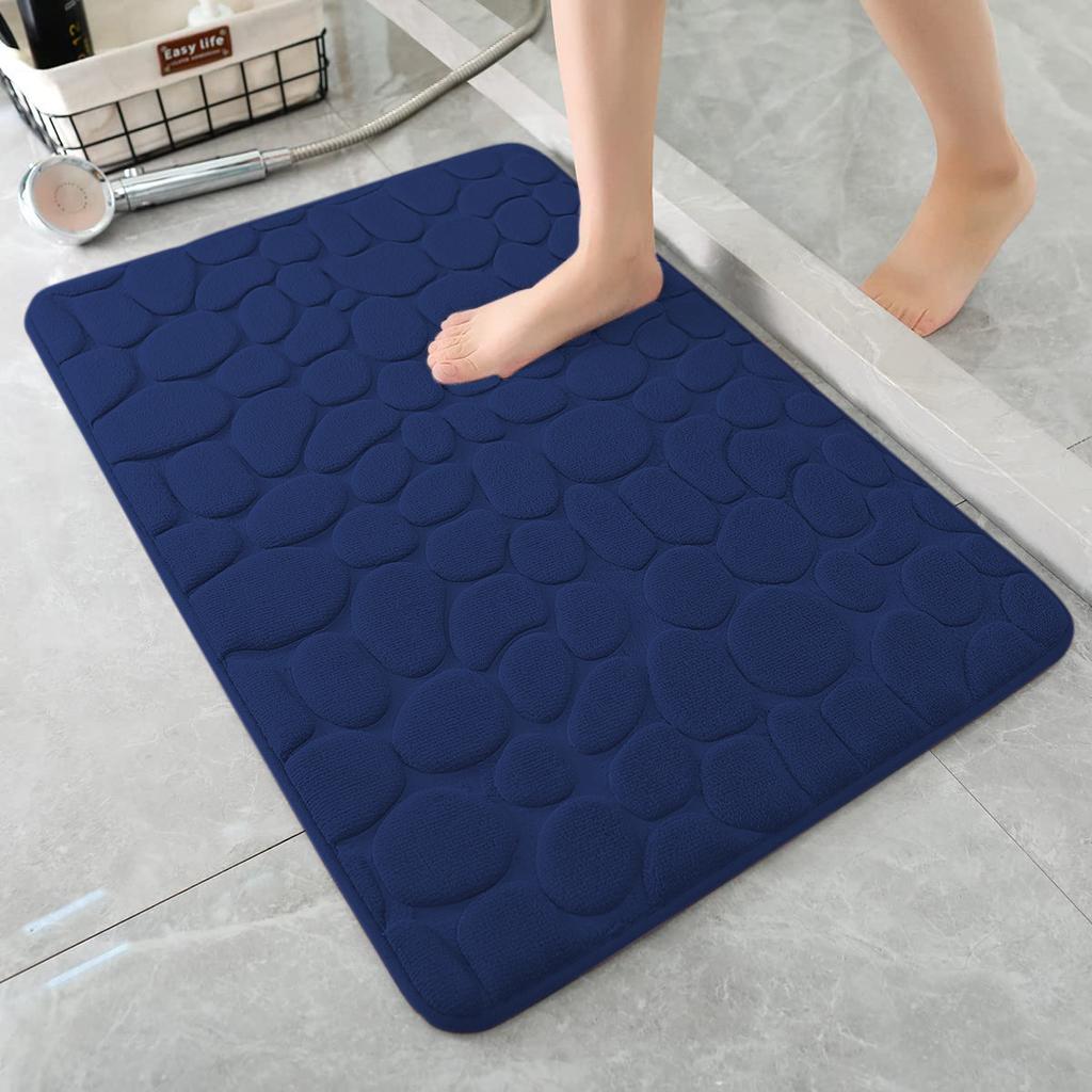 Oval Stone Floor Mat Memory Cotton Toilet Bathroom Absorbent Door Mat Non-slip Mat Carpet