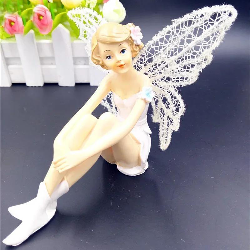 Elf Angels Decoration Figurines DIY Lovely Fairies Souvenirs Fairy Garden Wedding Home Gifts Car Cake Decor Desk Decoration