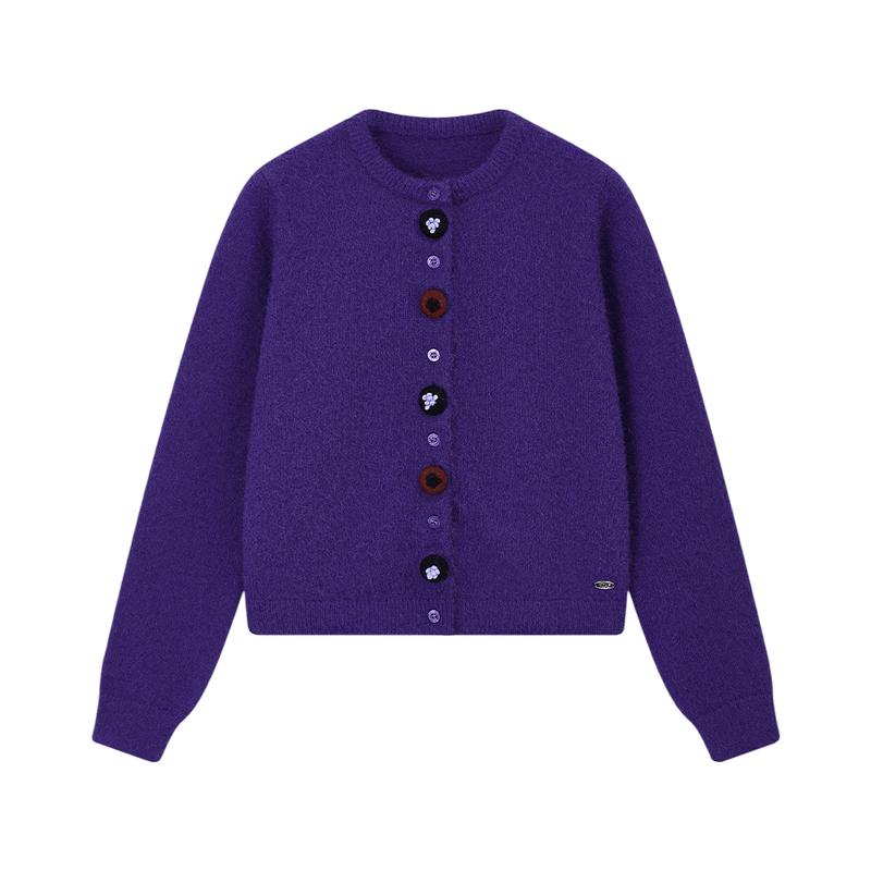 ELLE KIDS Girls  3D Floral Knit Cardigan 165 (M)