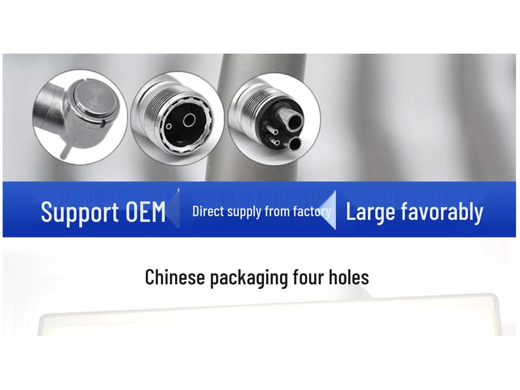 LED Dental High-Speed Handpiece Turbine Drill with Two/Four-Hole Push-Button, Wind Light, and Needle Removal Functions