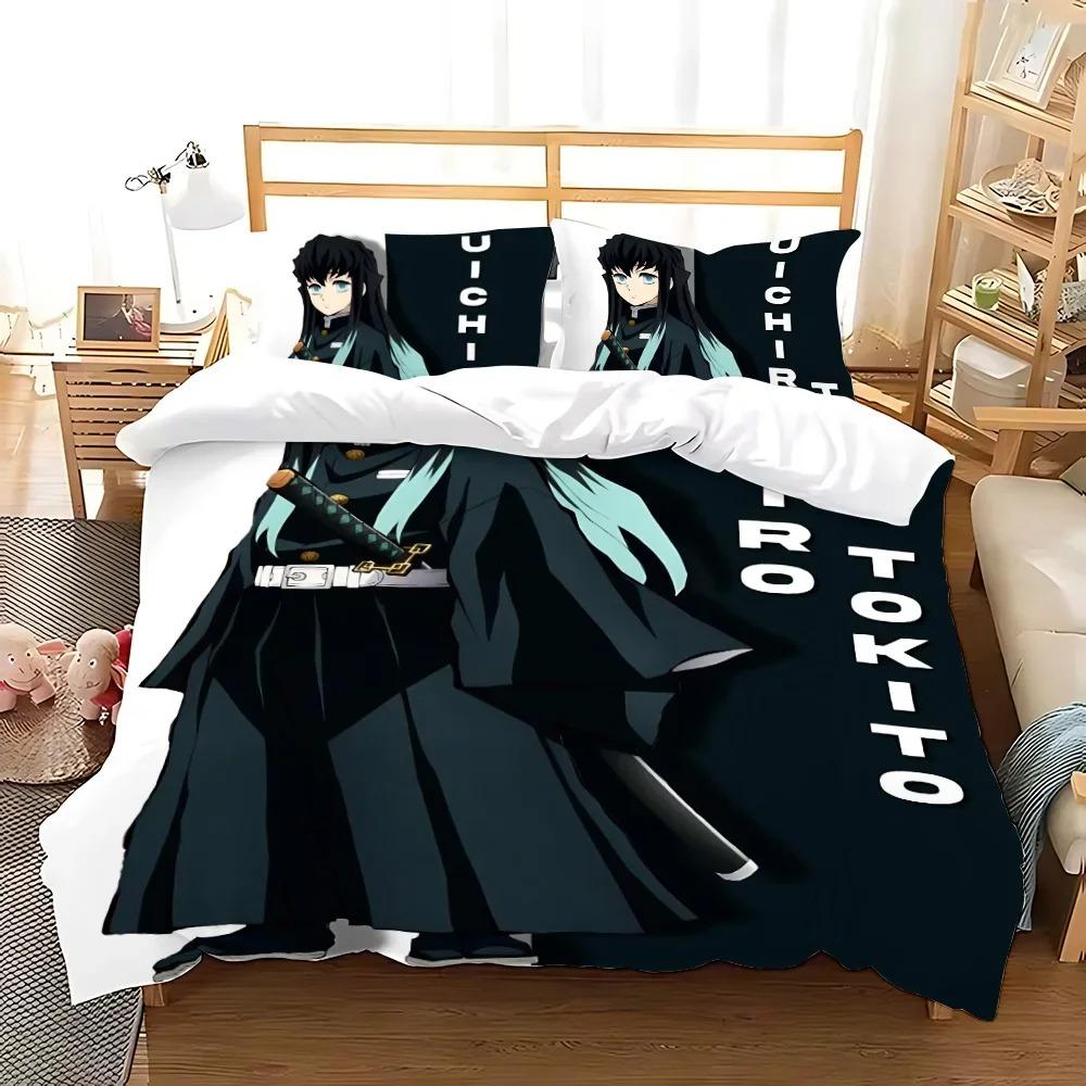 Bettbezug Kissenbezug Bettwäsche Set Muichiro tokito Erwachsener Junge Mädchen Schlafzimmer Dekoration Kinder Geschenk Einzel Doppel Große Größe