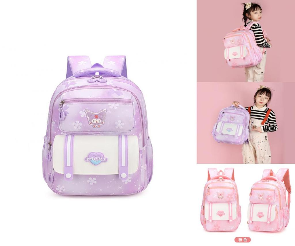 Cute And Spacious Oxford Fabric School Backpack For Children Grades 3-4 Neutral Gender