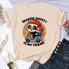 Funny Cute Panda Printed T Shirt for Women Summer Short Sleeve Cartoon Casual Creative T-shirt Vintage Round Neck Clothes