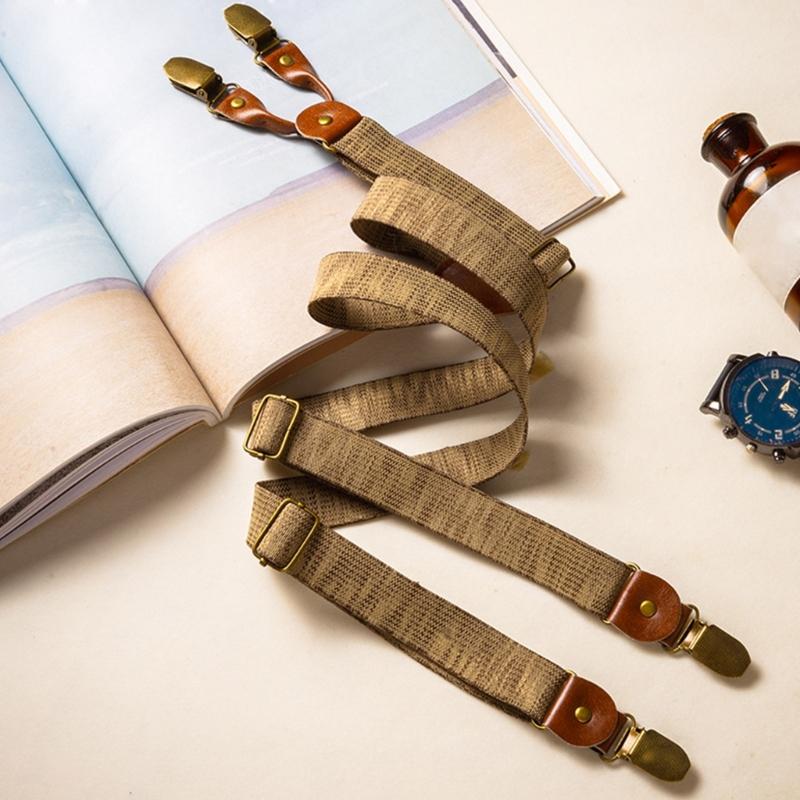 Tirantes Elásticos Old Fashion con Pinza Antideslizante y Diseño en Y para Hombres, Mujeres y Adolescentes Longitud Ajustable