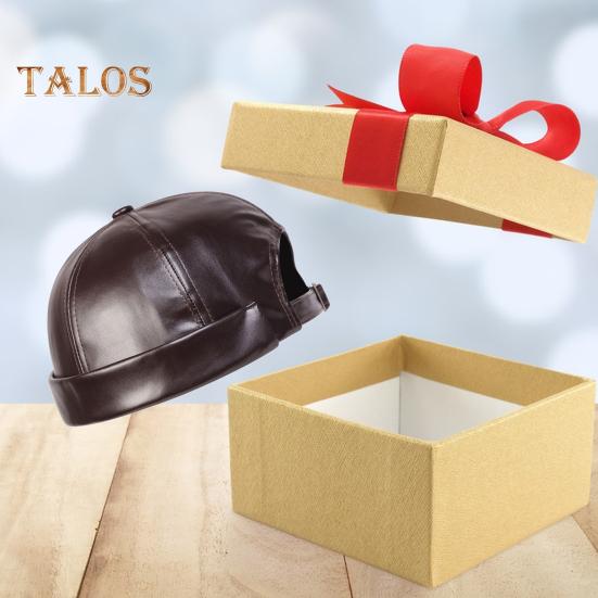 Klobouk Dome Velký Obvod Hlavy Elastický Klobouk Lebka Prodyšný Měkký Pohodlný Jednobarevný Faux Kůže Klobouk pro Muže ve Středním Věku