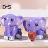4Pcs Elephant Figurine Exquisite Realistic Resin Micro Landscape Decor Animal Miniature