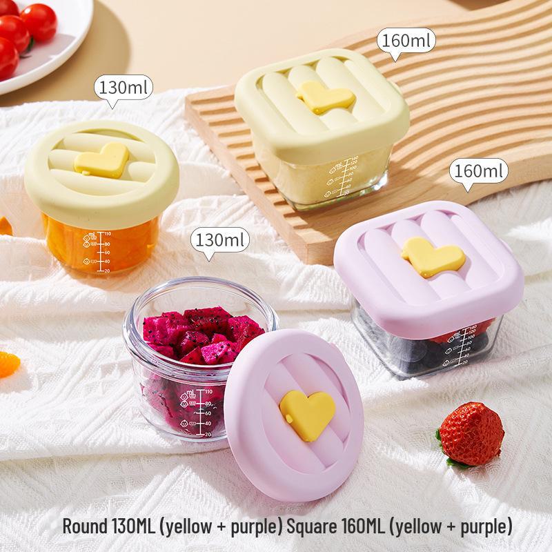 Babynahrungsschüssel-Set aus Glas: Hochtemperaturbeständig, ideal für gedämpften Eierstich