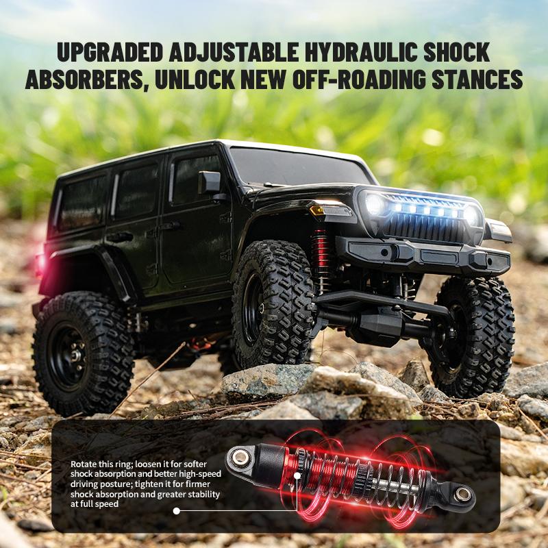 C8801 PRO 4WD RC Car 1/18 Scale Model 4x4 Off-road Remote Control Climbing Vehicle 2.4G 12km/h High Speed Crawler Toys for Kids