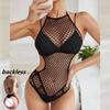 Women Transparent Lace Bodysuit Sexy Lingerie Sleepwear Mesh Net Floral See-Through Teddies Catsuit Erotic Sex Costume Underwear