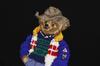 POLO RALPH LAUREN Polo Bear Wool Crew Neck Sweater with Cowboy Size Black Men's Hat, M, (Product Code 01020108)