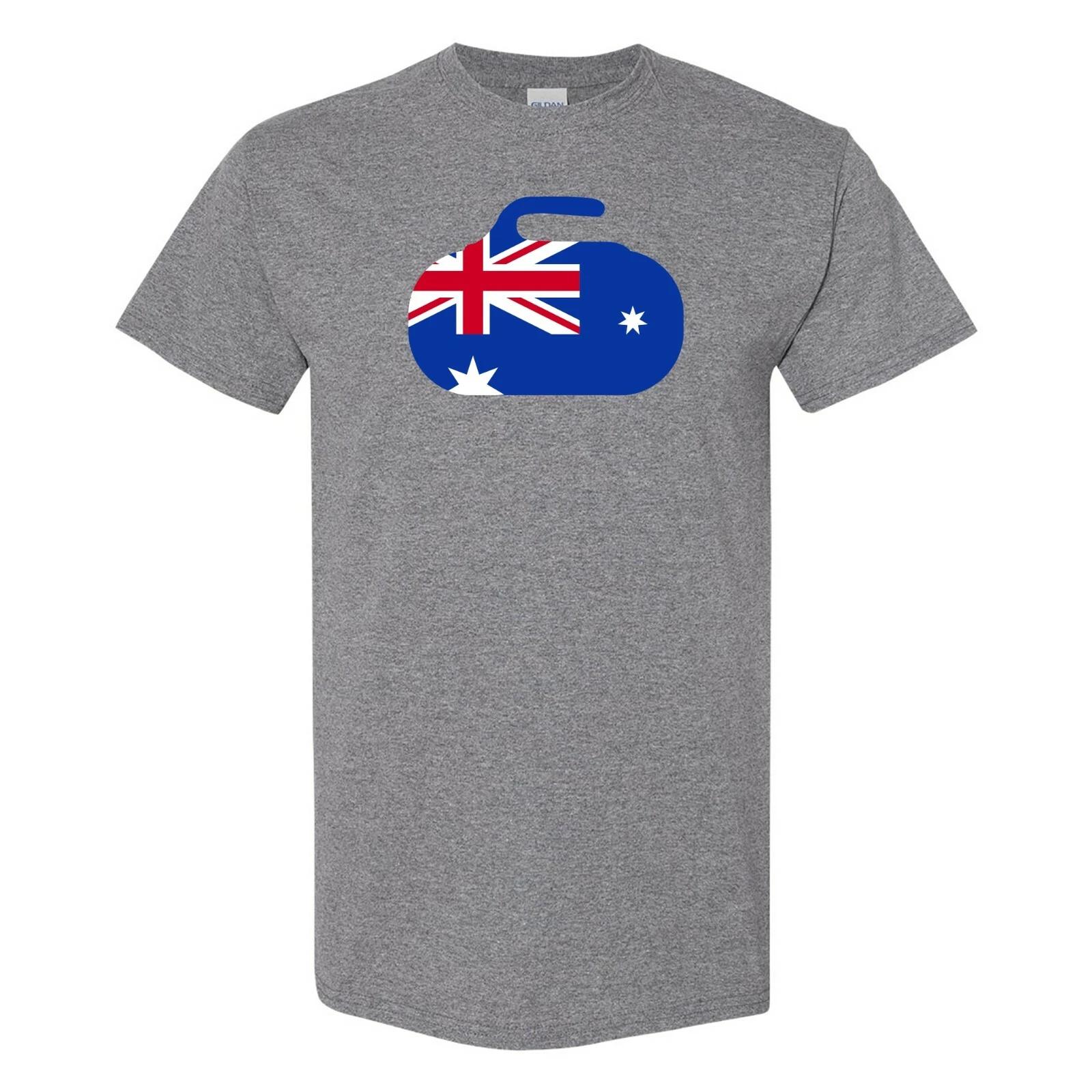 Australia Curling Stone - Winter Sports T Shirt - Graphite Heather XL