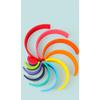 Holzbausteine Regenbogenförmiger Halbbogen Bunte Minion-Spielzeuge für frühkindliche Bildung Farberkennung Souptoys