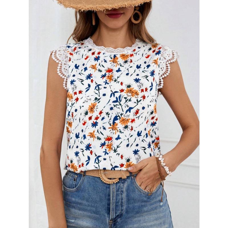 JPNTKY Women's Fashion Casual O-Neck Sleeveless Blouses & Shirts