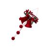 Nordic Flocked Bells Christmas Ornament Christmas Ball Hanging Pendant Christmas Tree Decorations for Home Decoration