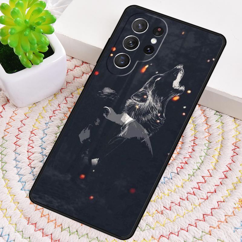 Animal The Wolf Howl soft Phone Case for Samsung Galaxy note 10 pro S26 Ultra S23 S24 FE S25 S21 S22 PLUS shockproof Cove