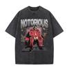 Washed Vintage Rapper The Notorious Big World Tour  Tshirt Biggie Smalls Print T Shirts Men Women Hip Hop Oversized Tshirts