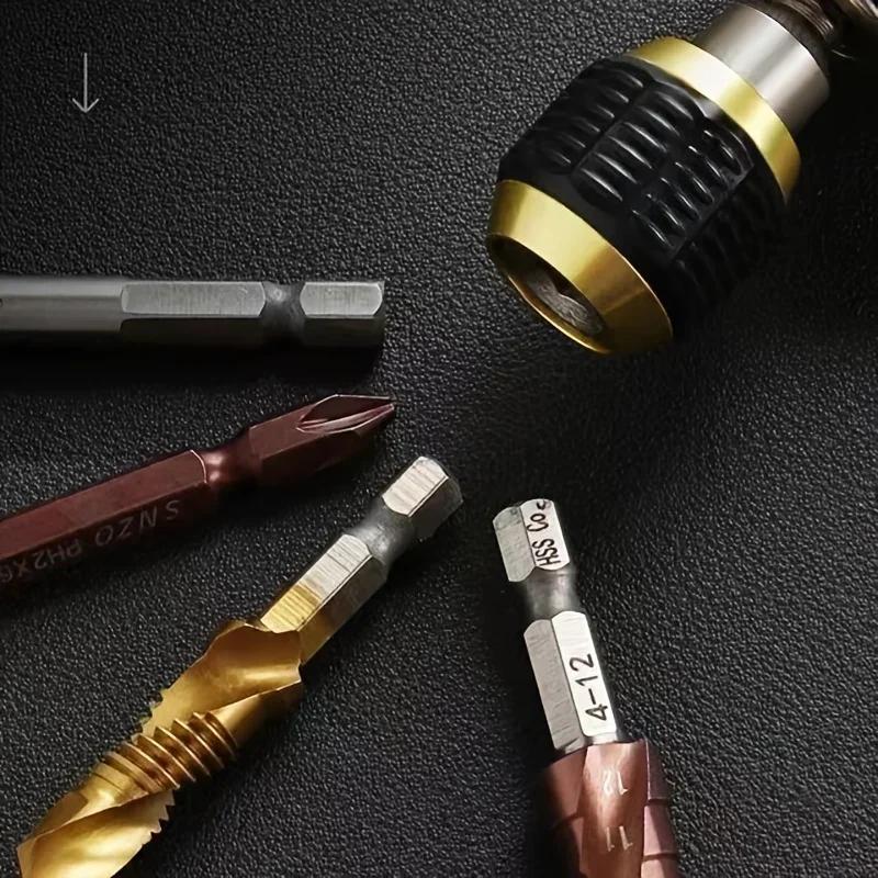 1pc Drill Chuck, 2.36"/60mm, Screwdriver Keyless Adapter 1/4" Hex Shank Drill Bit Tool Quick Change Conversion Tool