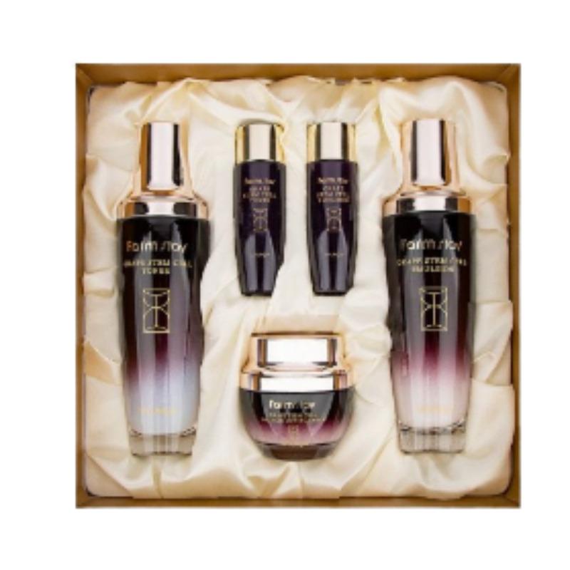 Farmstay Grape Stem Cell 3-Piece Skincare Set (Toner 200 Ml + Emulsion 200 Ml + Cream 50 ml)Korean Beauty