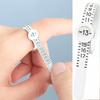 Ring Size Measuring Tool with Magnifying Glass 1-17 US Size Reusable Finger Size Measuring Device Flexible Ruler Plastic