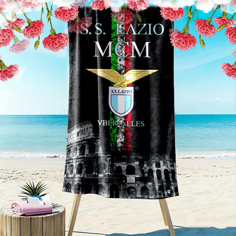 SS Lazio Print Beach Towel, Large Soft Quick Dry Towel for Beach Camping Swimming